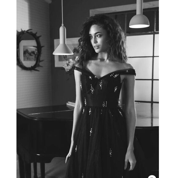 Mac Duggal 26498 Womens OFF THE SHOULDER EMBELLISHED TULLE COCKTAIL DRESS - Picture 4 of 15